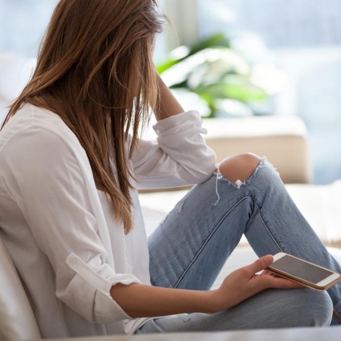 Woman contemplating divorce